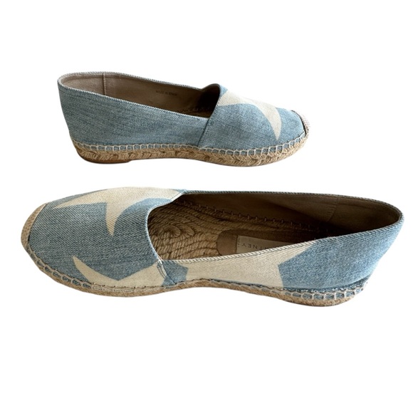 Stella McCartney Star Print Canvas Espadrille Flats Shoes - Picture 4 of 6